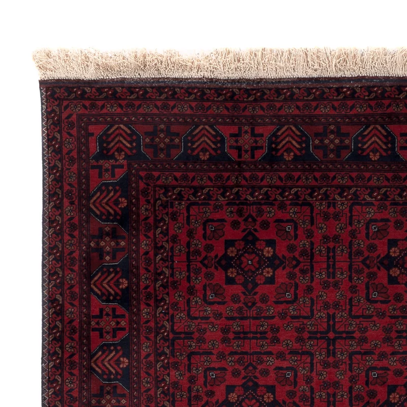 Afghan Teppich 146x187cm - Orientteppich - rot