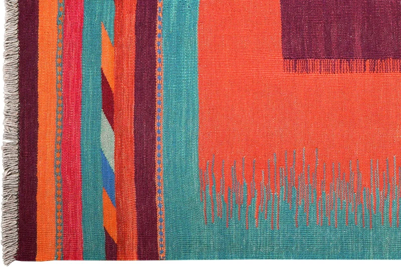 Kelim Gashgai · Handgewebt – Rot, 185x126 cm