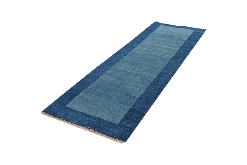 Gabbeh · Handgeknüpft – Blau, 263x90 cm
