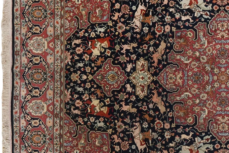 Tabriz Old · Handgeknüpft – Blau, 332x241 cm