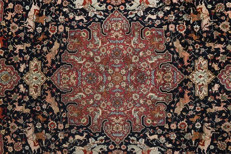Tabriz Old · Handgeknüpft – Blau, 332x241 cm