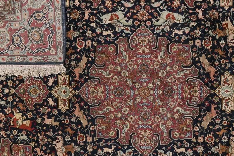 Tabriz Old · Handgeknüpft – Blau, 332x241 cm