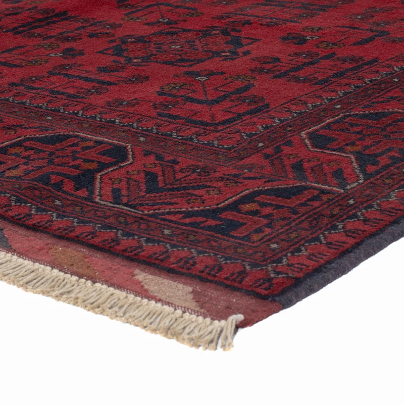 Afghan Teppich - Kunduz - 155 x 191 cm - rot