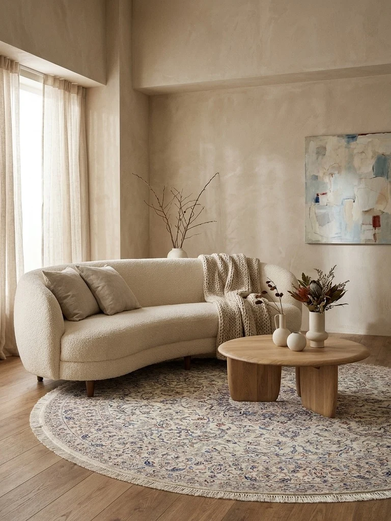 Nain · Handgeknüpft – Beige, 294x294 cm