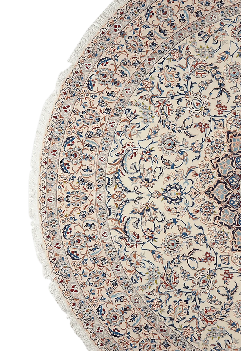 Nain · Handgeknüpft – Beige, 294x294 cm