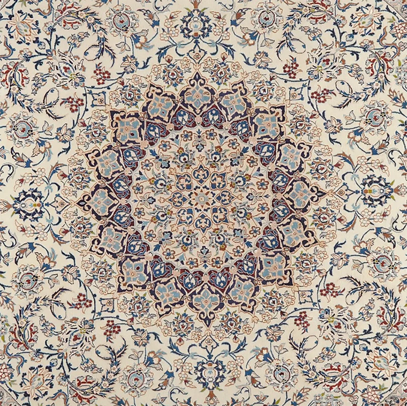 Nain · Handgeknüpft – Beige, 294x294 cm
