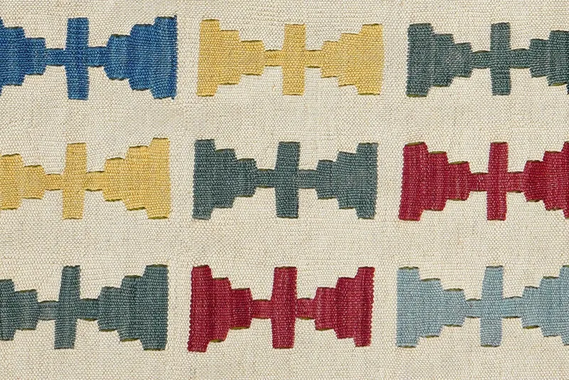 Kelim Gashgai · Handgewebt – Beige, 193x84 cm