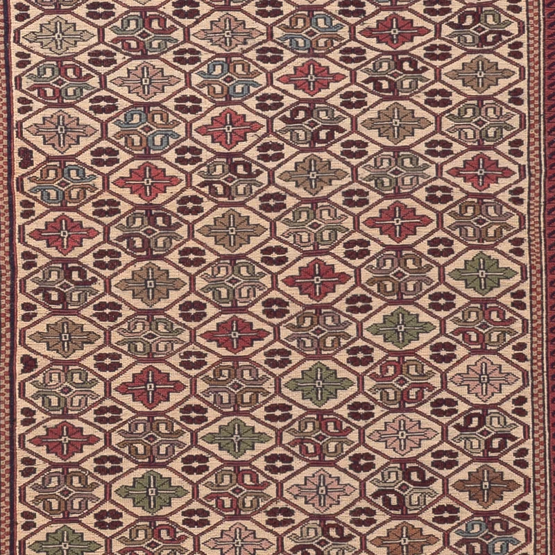 Kelim Afghan Teppich 135x200cm - mehrfarbig