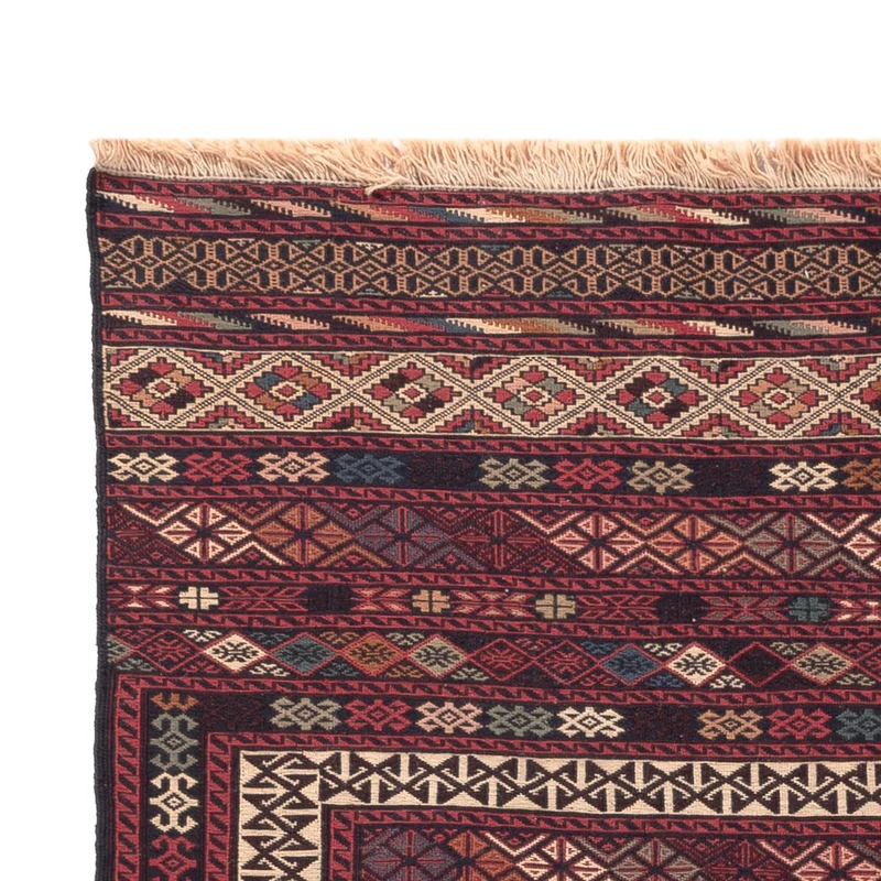 Kelim Afghan Teppich 130x204cm - mehrfarbig