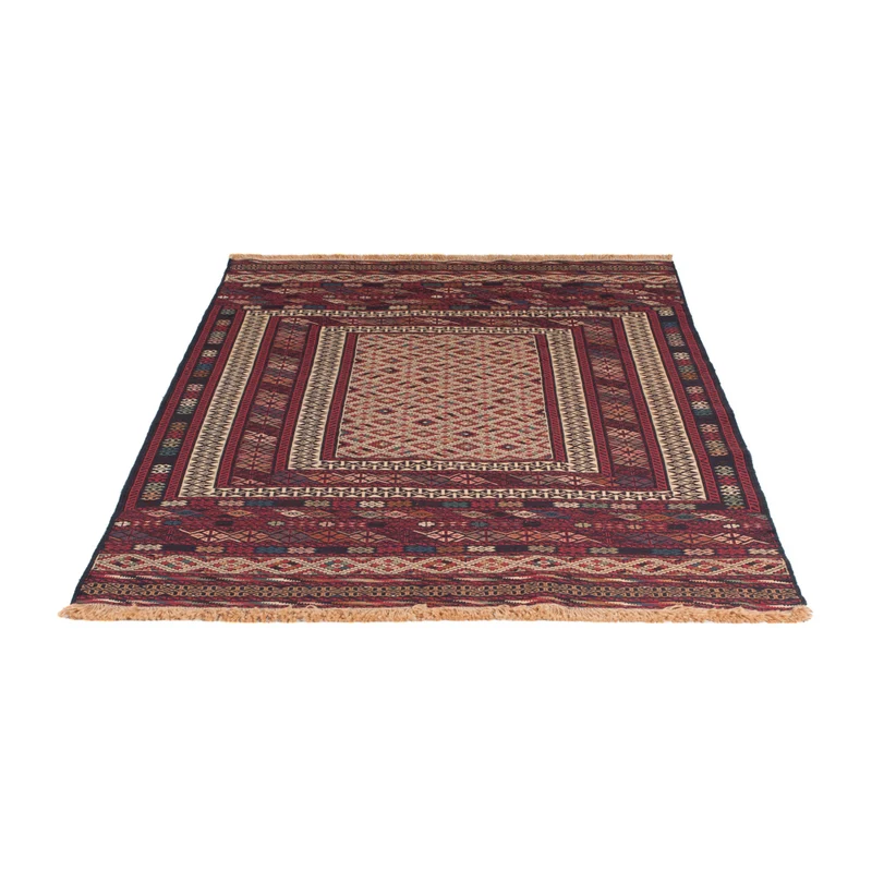 Kelim Afghan Teppich 130x204cm - mehrfarbig
