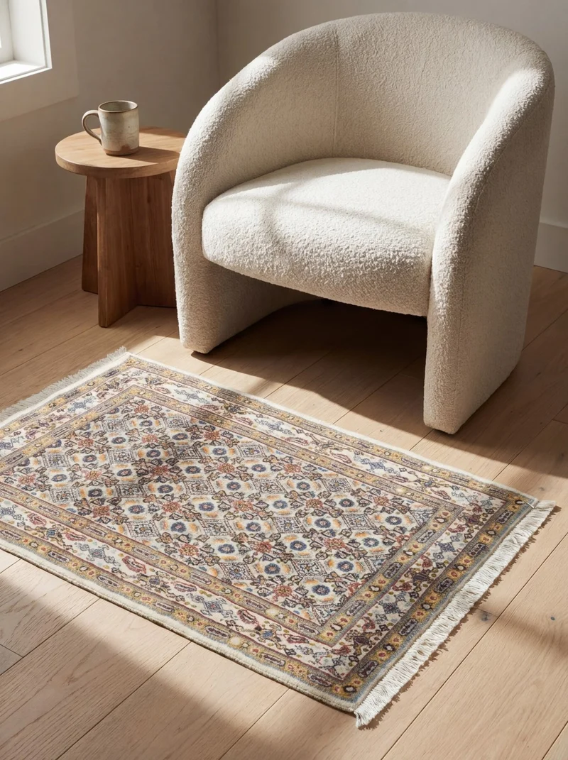 Moud Mahi · Handgeknüpft – Beige, 86x59 cm