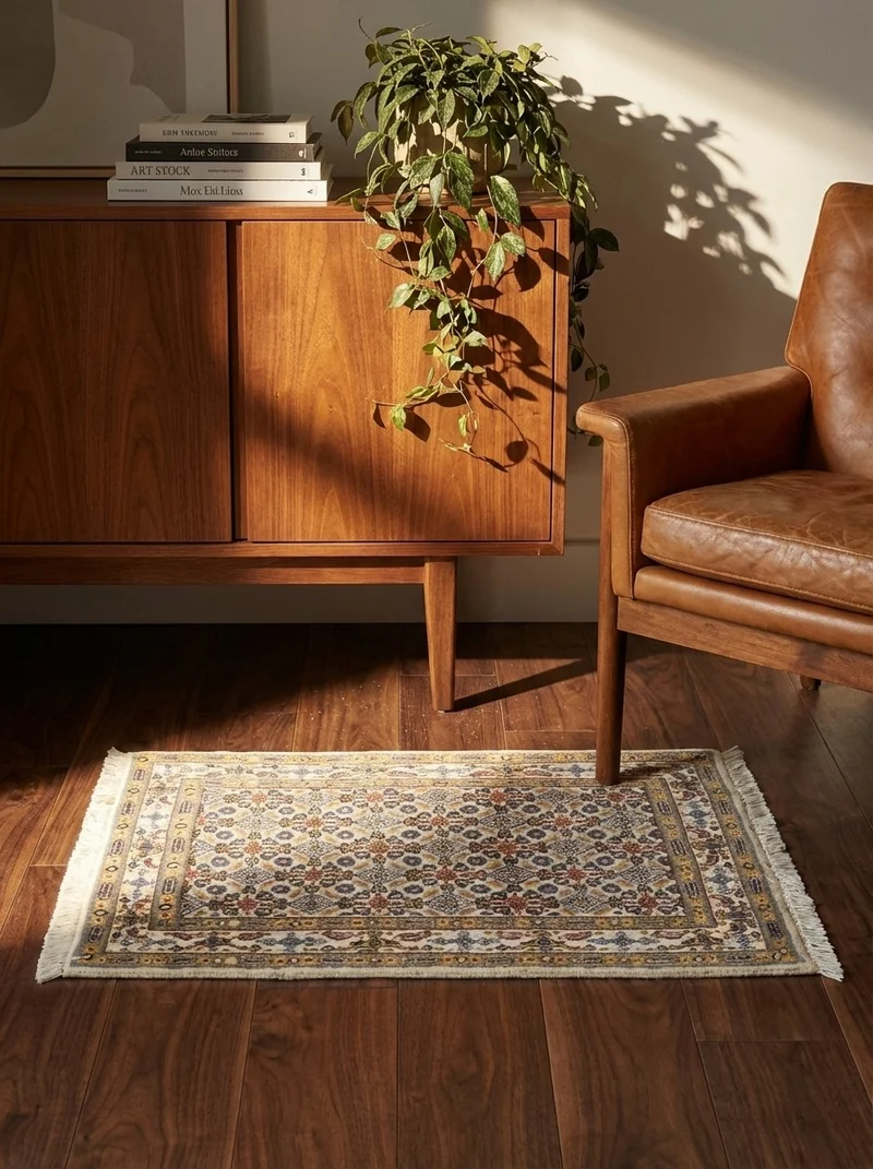 Moud Mahi · Handgeknüpft – Beige, 86x59 cm