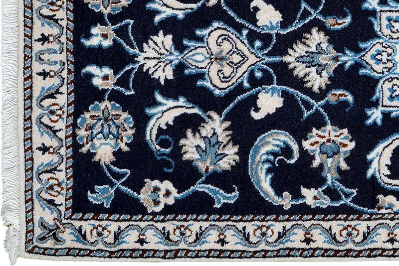 Nain 12La · Handgeknüpft – Blau, 135x68 cm