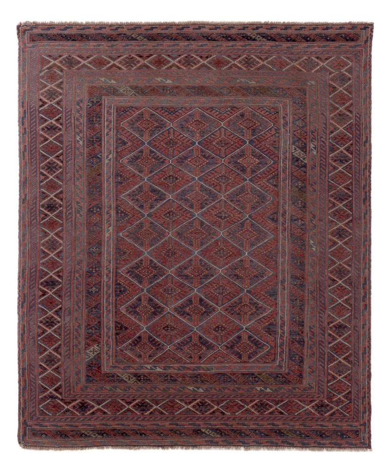 Kelim Afghan Teppich 152x186cm - mehrfarbig