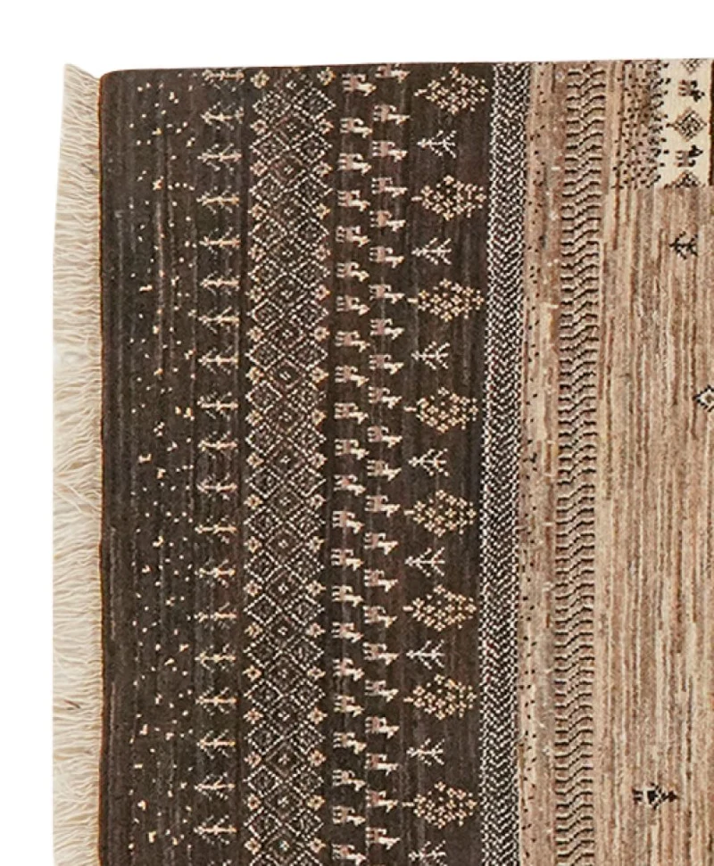 Rizbaf · Handgeknüpft – Braun, 244x89 cm