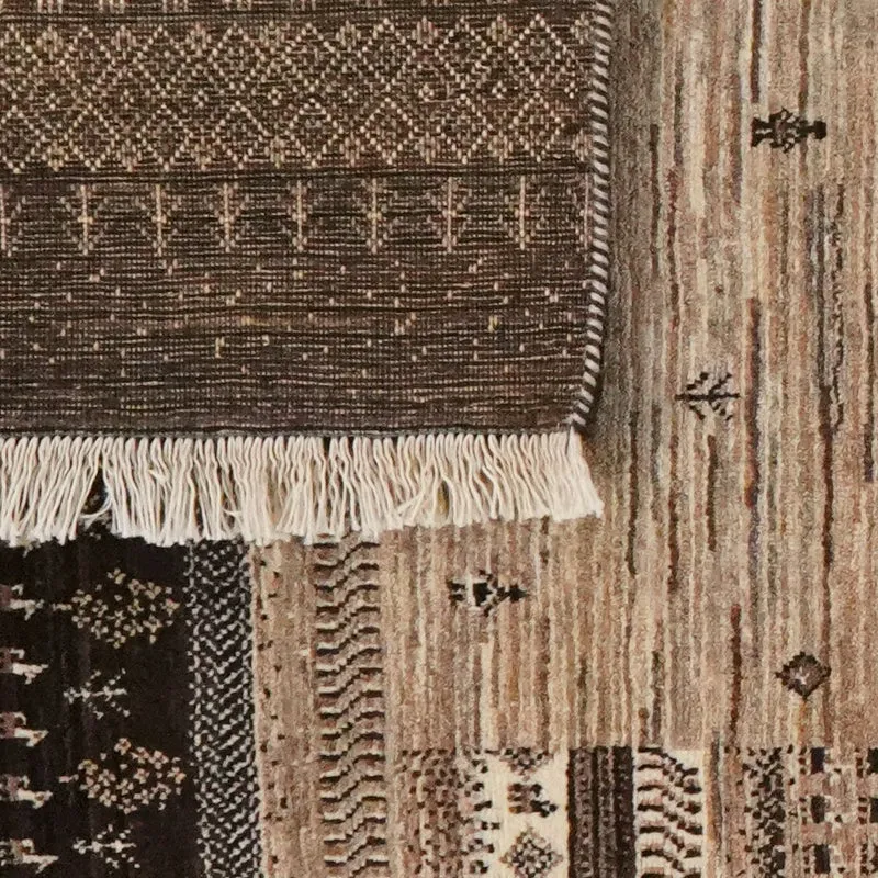 Rizbaf · Handgeknüpft – Braun, 244x89 cm
