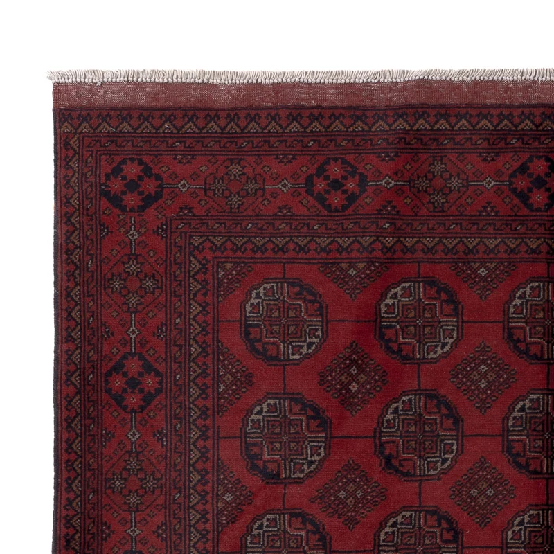 Afghan Teppich - Kunduz - 150 x 199 cm - rot