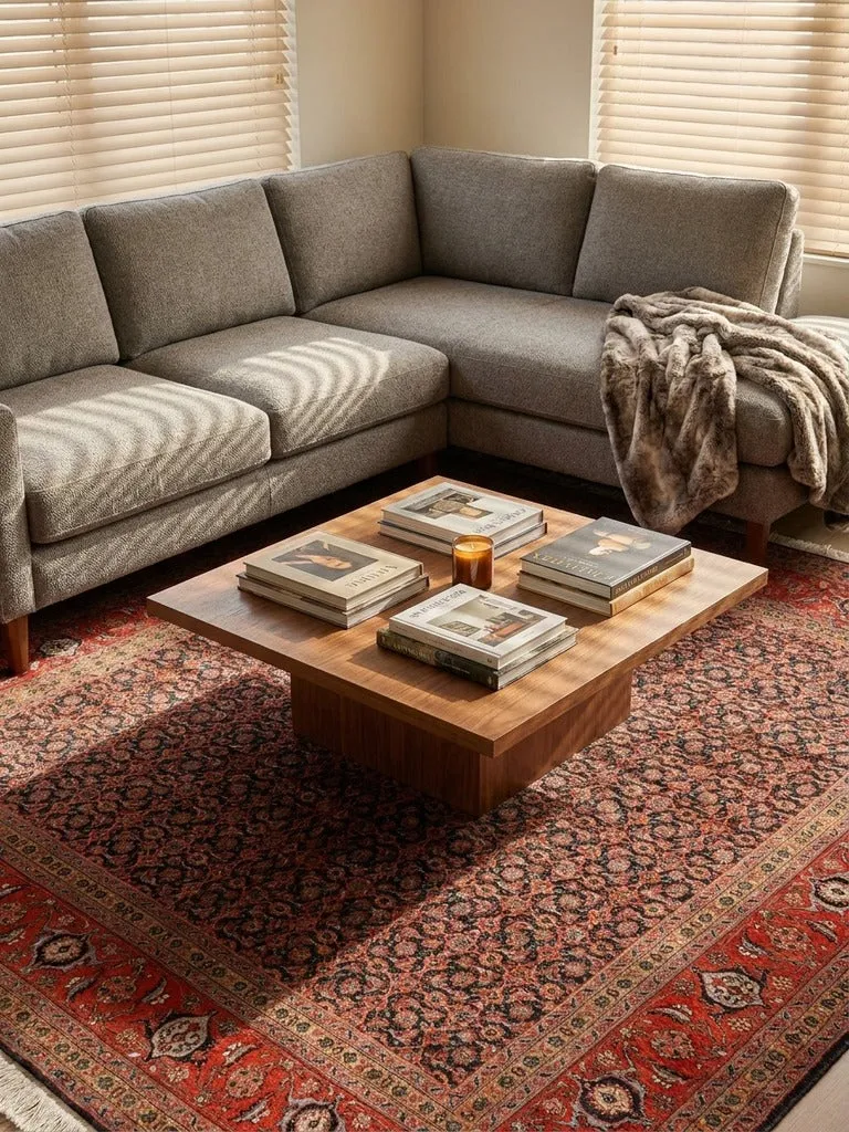 Tabriz 50 Raj · Handgeknüpft – Blau, 204x203 cm
