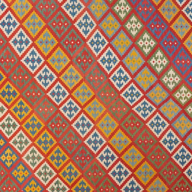 Kelim Gashgai · Handgewebt – Rot, 355x316 cm