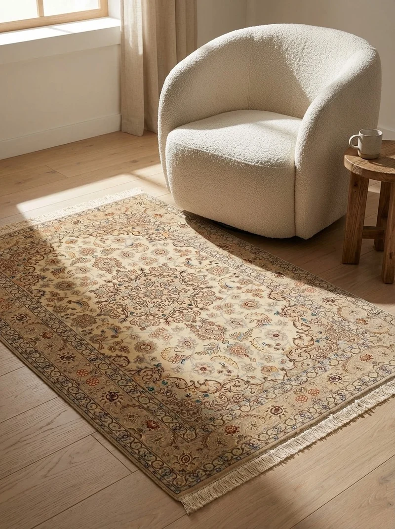 Isfahan · Handgeknüpft – Beige, 160x116 cm