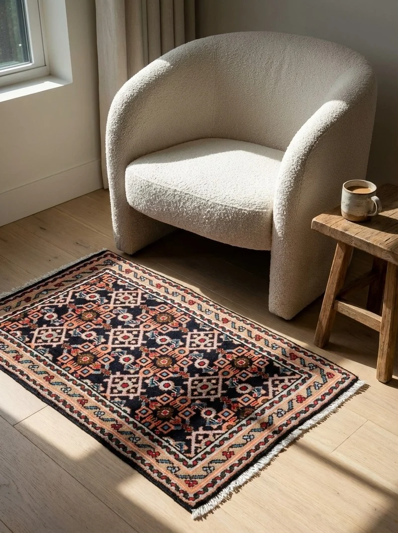 Hamadan · Handgeknüpft – Blau, 95x60 cm