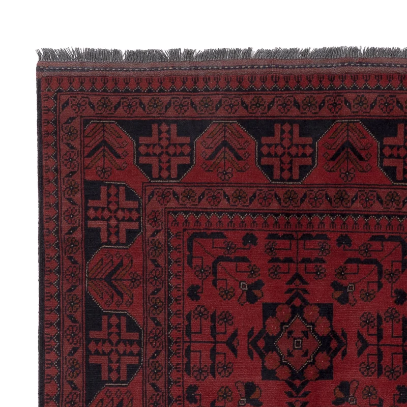 Afghan Teppich - Kunduz - 148 x 194 cm - rot