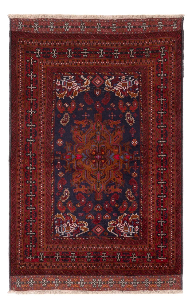 Belutsch Teppich 144x248cm - Orientteppich - dunkelblau