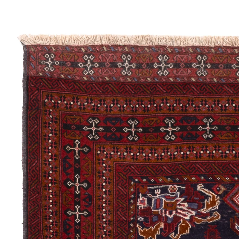 Belutsch Teppich 144x248cm - Orientteppich - dunkelblau
