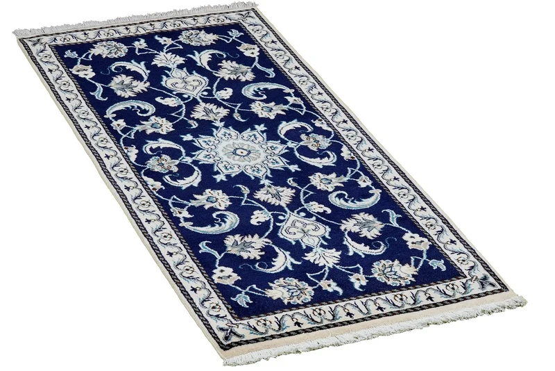 Nain 12La · Handgeknüpft – Blau, 132x66 cm