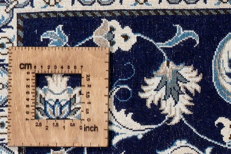 Nain 12La · Handgeknüpft – Blau, 132x66 cm