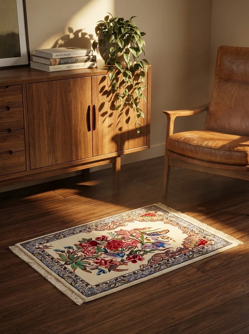 Isfahan · Handgeknüpft – Beige, 53x39 cm