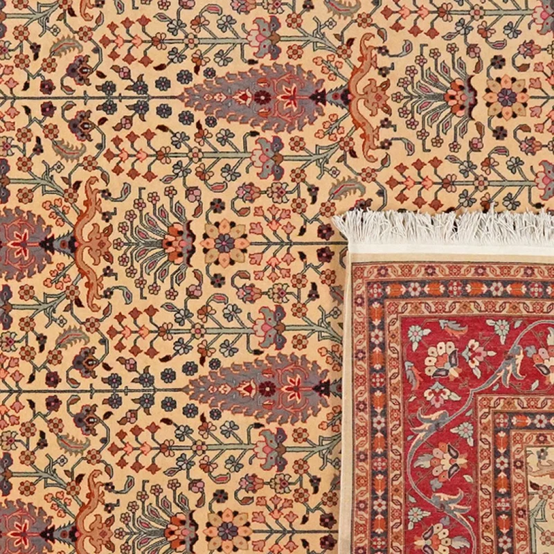 Tabriz 50 Raj · Handgeknüpft – Beige, 292x199 cm