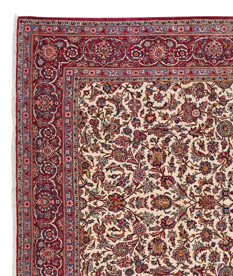 Kashan · Handgeknüpft – Beige, 324x224 cm