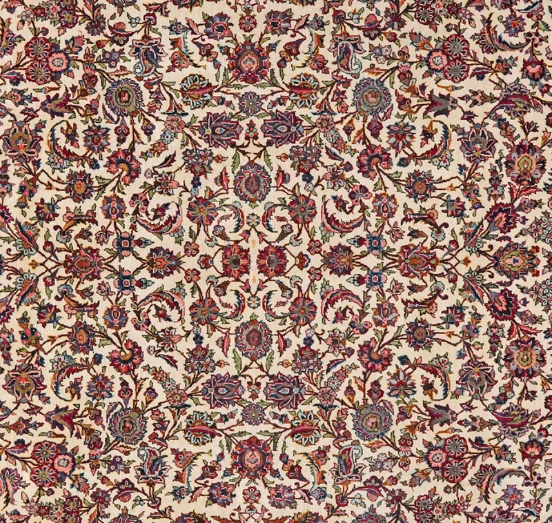 Kashan · Handgeknüpft – Beige, 324x224 cm