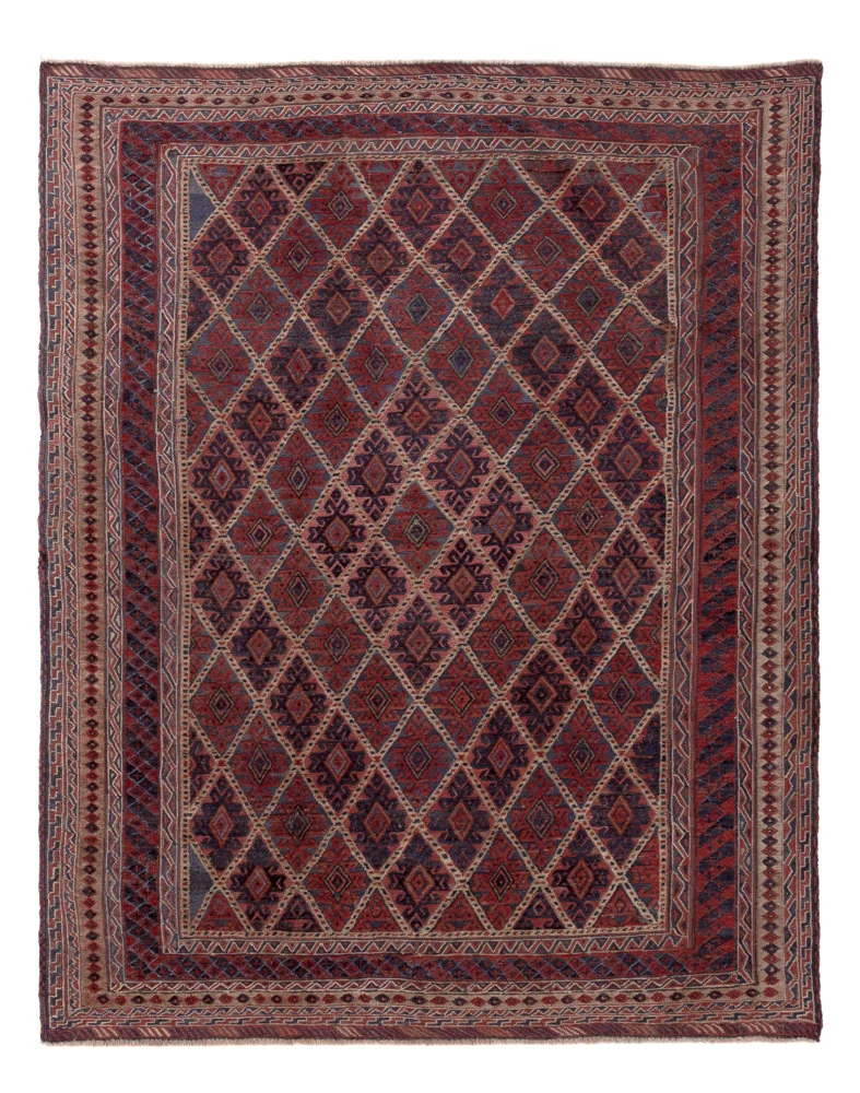 Kelim Afghan Teppich 150x194cm - mehrfarbig