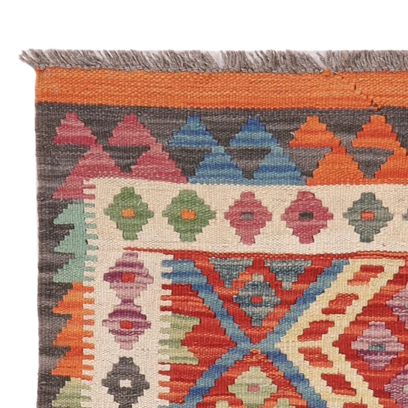 Kelim Maimene Teppich 83x124cm - mehrfarbig