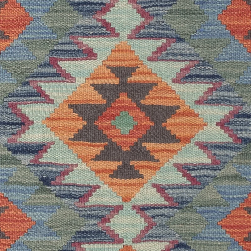 Kelim Teppich - Splash - 81 x 125 cm - mehrfarbig