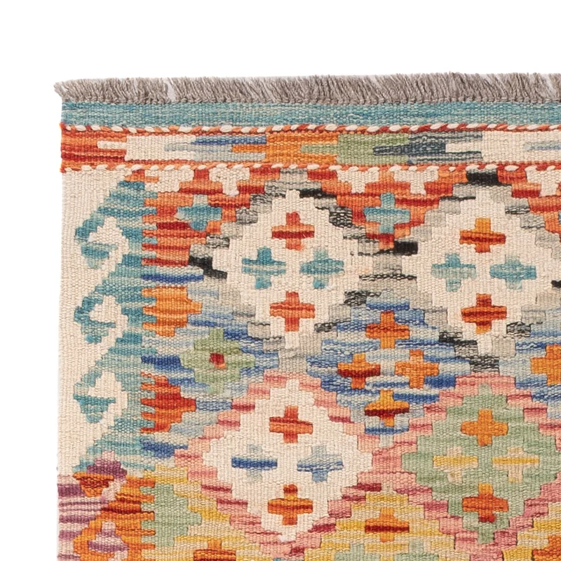 Kelim Maimene Teppich 84x124cm - mehrfarbig