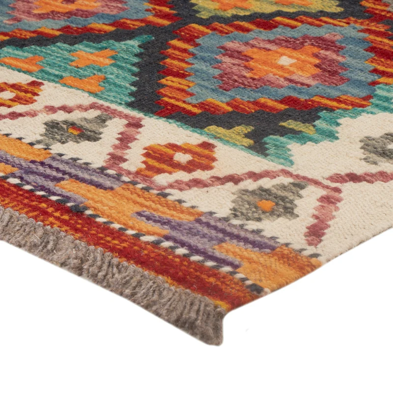 Kelim Maimene Teppich 82x124cm - mehrfarbig