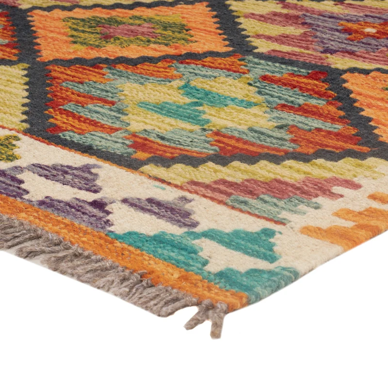 Kelim Maimene Teppich 83x130cm - mehrfarbig