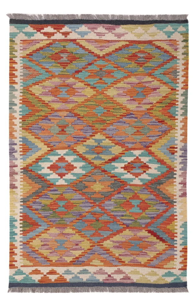 Kelim Maimene Teppich 83x122cm - mehrfarbig