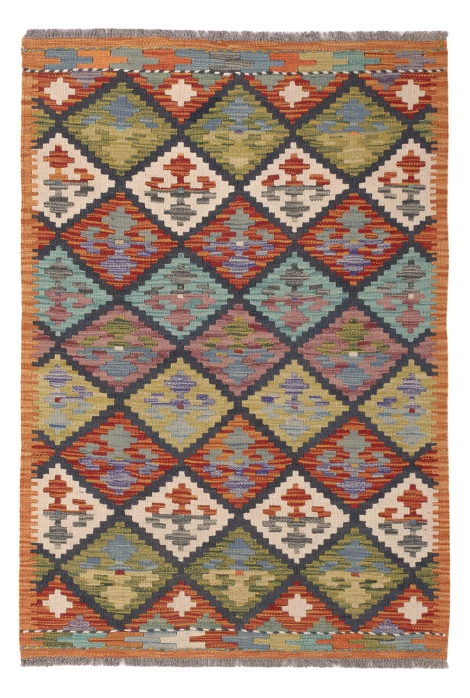 Kelim Maimene Teppich 86x123cm - mehrfarbig