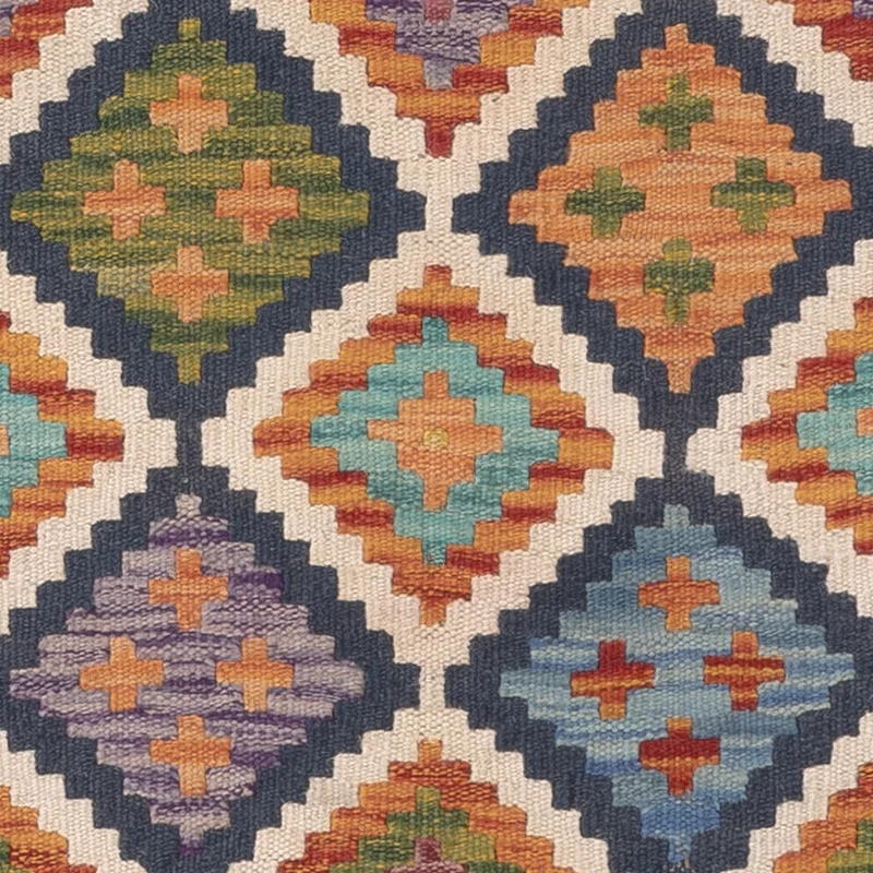 Kelim Maimene Teppich 87x126cm - mehrfarbig