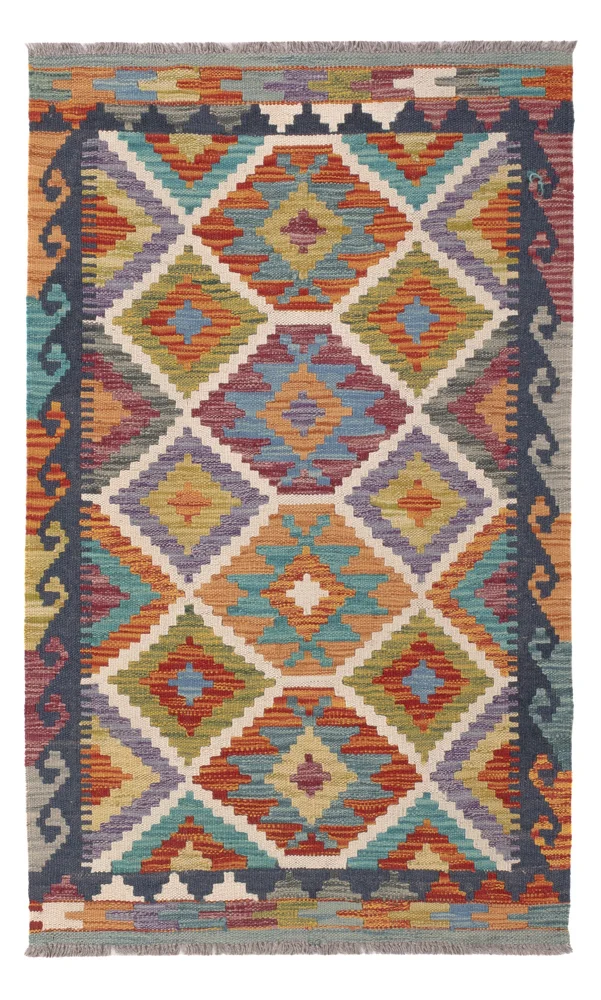 Kelim Maimene Teppich 79x127cm - mehrfarbig
