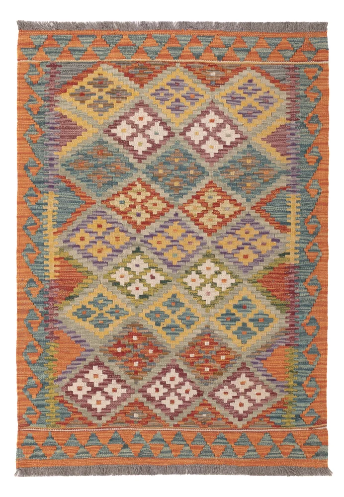 Kelim Maimene Teppich 85x120cm - mehrfarbig