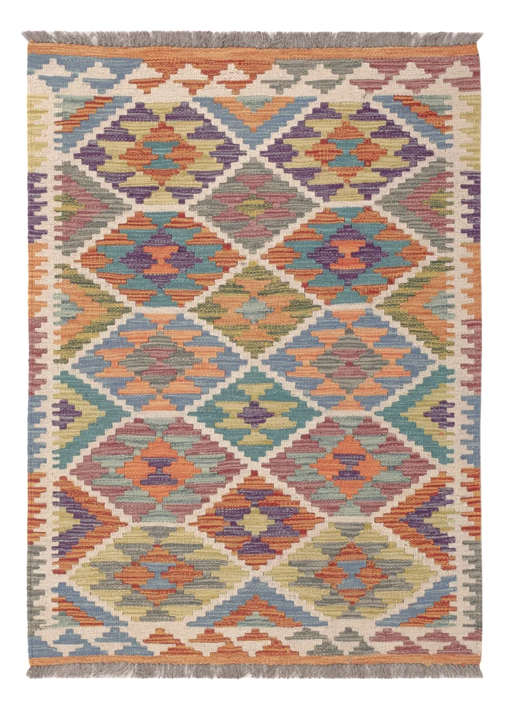 Kelim Maimene Teppich 86x119cm - mehrfarbig