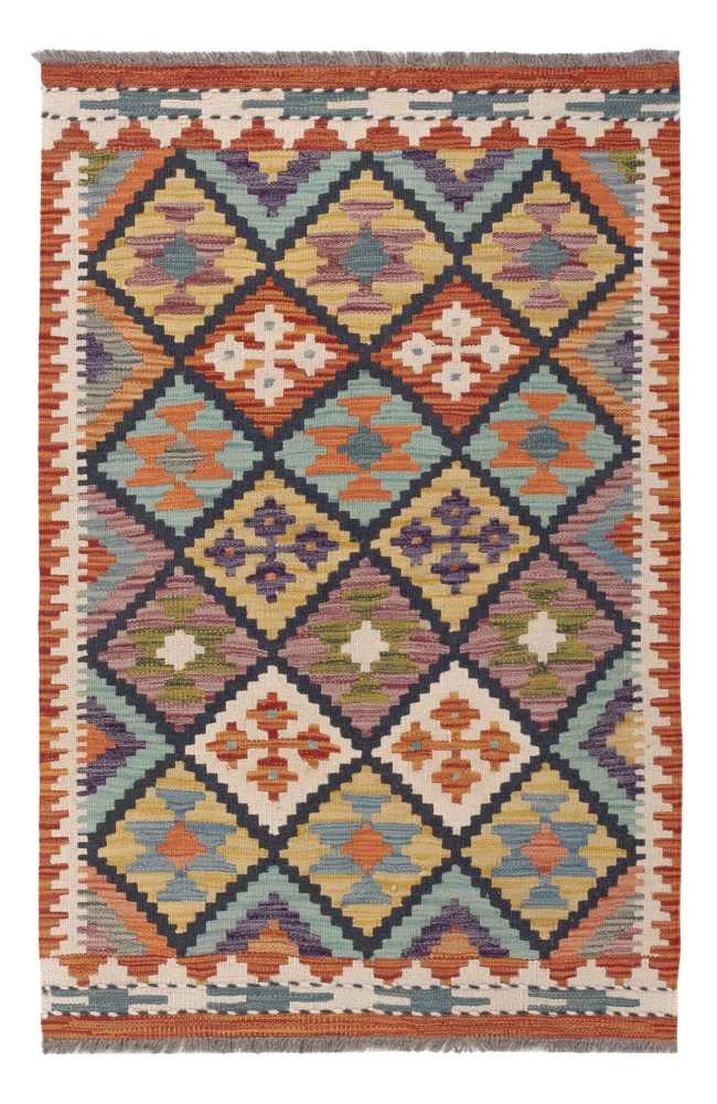 Kelim Maimene Teppich 81x129cm - mehrfarbig