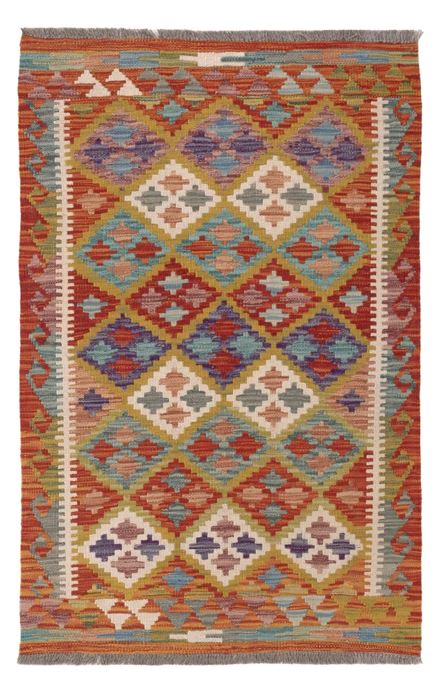 Kelim Maimene Teppich 80x119cm - mehrfarbig