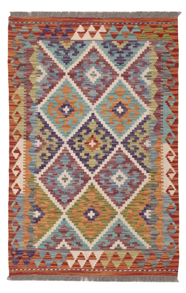 Kelim Maimene Teppich 81x122cm - mehrfarbig