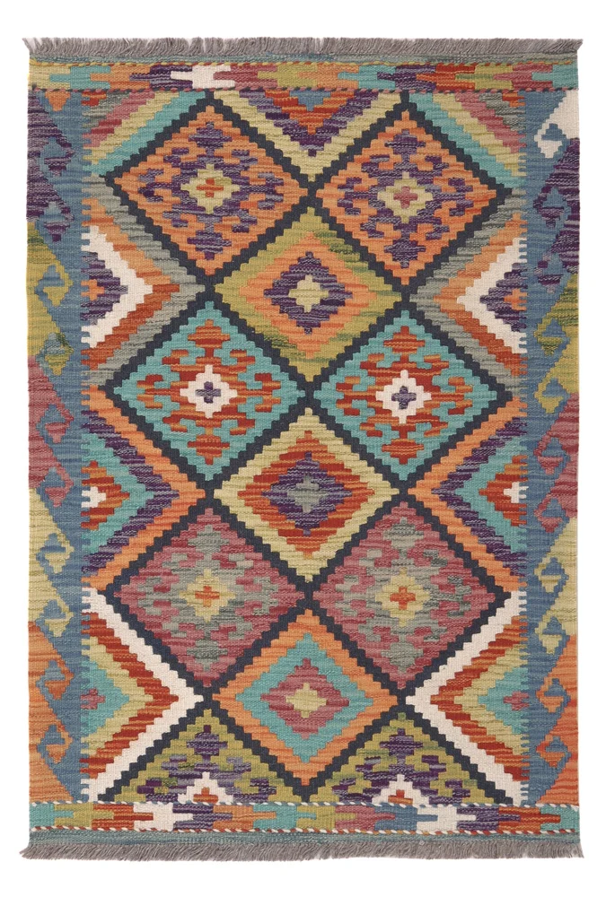 Kelim Maimene Teppich 82x120cm - mehrfarbig
